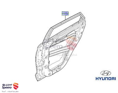 باب خلفي يمين هونداي توسان 2020-2016