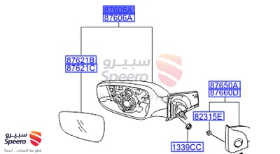 مراية جانبية يمين