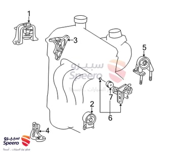 INSULATOR, ENGINE MOUNTING, LH(FOR TRANSVERSE ENGINE) - 1237223020