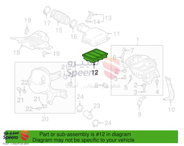 فلتر هواء مكينة - 172206A0A00