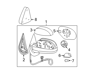 Side mirror glass L - 23394637