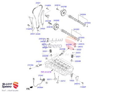 TENSIONER ASSY-TIMING CHAIN - 244102E000