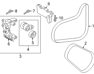 Engine belt - 252122GGA1