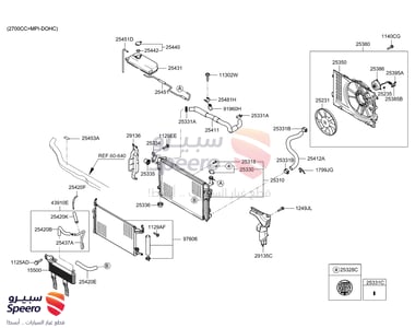 MOTOR-RADIATOR COOLING FAN - 253861F383