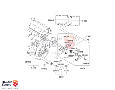 HOUSING ASSY-THERMOSTAT - 256202B003