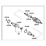 Front Left Axle Shaft 434200E011