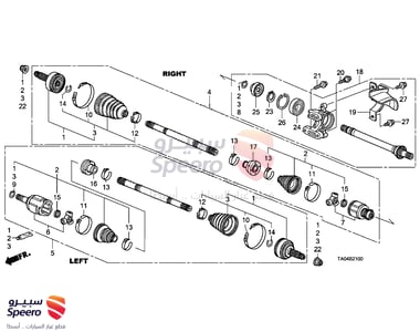 عكس امامي يسار - 44306TA0A01