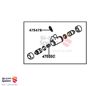 CYLINDER ASSY, REAR WHEEL BRAKE(FOR RH, FRONT OR UPPER) - 4755047010