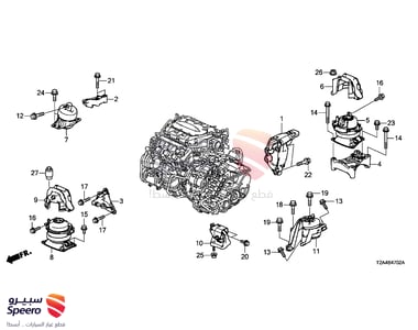 كرسي مكينة خلفي - 50810T2GA01