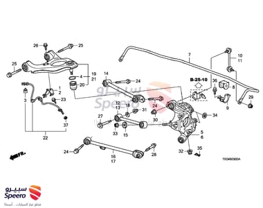 Right Rear Stabilizer Bar Bolt - 52320TA0A01