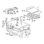 صورة Hood Support Assembly, Right