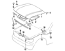 SUPPORT ASSY, HOOD, LH - 5345069015