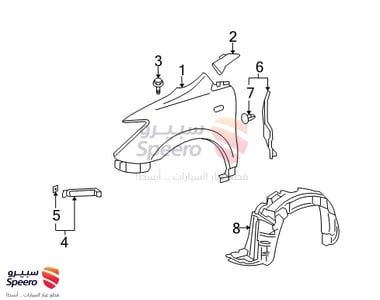 بطانة رفرف امامي يسار - 5387652092