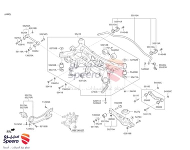 BUSH-RR TRAILING ARM,RH - 552752W000