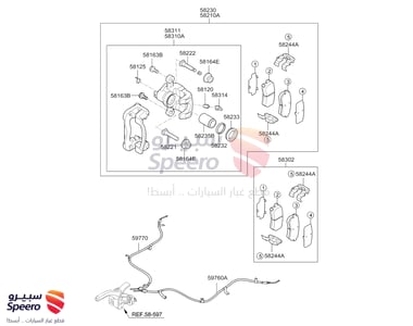 فحمات فرامل خلفيه - 583021MA40