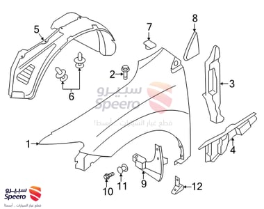 بطانة رفرف امامي يمين - 638401SZ0A