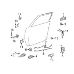 صورة Front Door Outside Handle Assembly Right