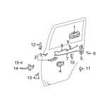 صورة Rear Door Outside Handle Assembly, Left