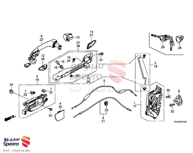 يد باب خارجي امامي يسار - 72181T2AF71