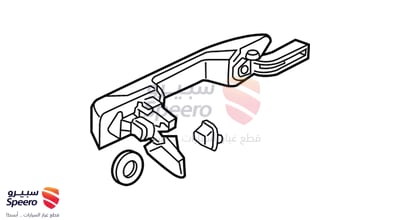 يد باب خارجي خلفي يسار