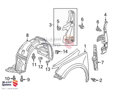 بطانة رفرف امامي يسار - 74101TK8A10