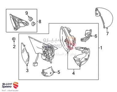 غطاء مراية جانبية يسار - 76251TVAA31ZE