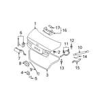 صورة Hinge Assembly-Trunk Lid, RH
