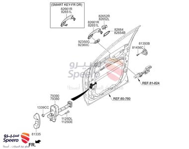 رداد باب امامي يسار - 79380C5000