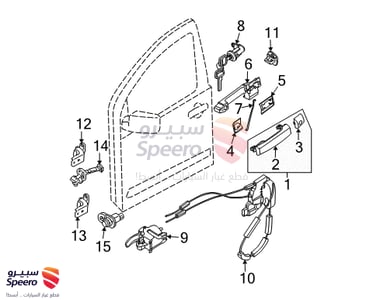 قفل باب أمامي يمين - 80500ZP70A