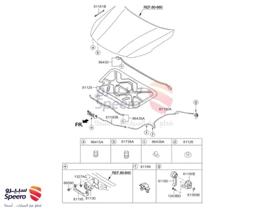 CABLE ASSY HOOD LATC - 811902T100