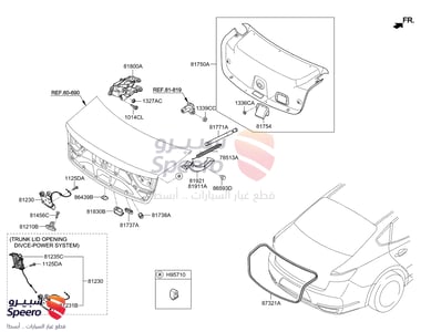 LATCH ASSY-TRUNK LID - 81230F6000