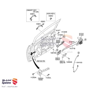 قفل باب امامي يمين - 813211W050