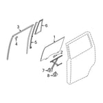 صورة Right Rear Door Glass Seal