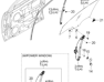 power window regulator F.R - 824011G000