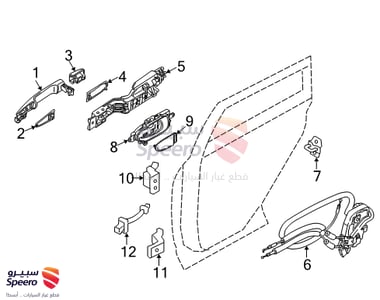 قفل باب خلفي يمين - 825001AA0A