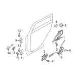 قفل باب خلفي يمين 825001KA2A