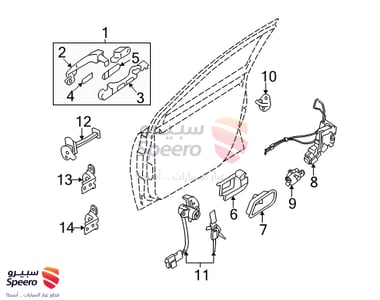 Interior Door Handle Assembly, Left - 826101E000AR