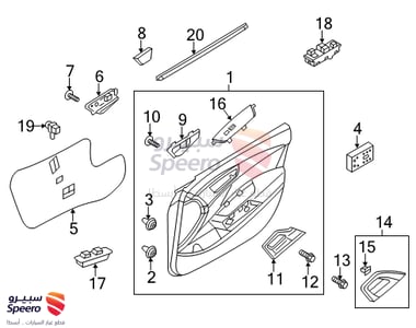 Interior Door Handle Assembly, Left - 826102V000CR