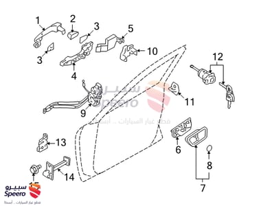 Interior Door Handle Assembly, Left - 826103K020XZ