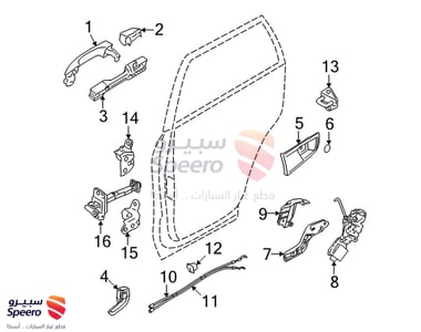 Door Inside Handle Assembly, Right - 826201F000WK