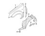 Front Wheel Guard Assembly, Left - 868111E000