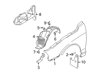 Front Wheel Guard Assembly, Left - 868112D000