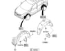 GUARD ASSY-FR WHL LH - 868113W000