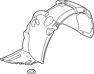 Front Wheel Guard Assembly, Left - 86811B1000