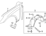 Front Wheel Guard Assembly, Right - 868123M000