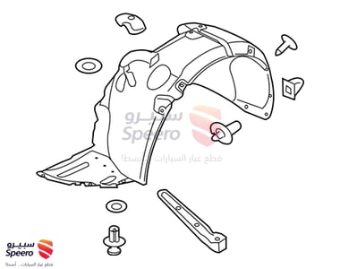 Front Wheel Guard Assembly, Right - 868123M000