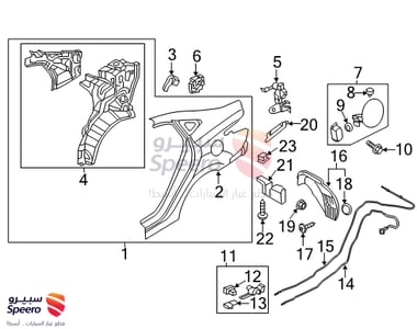 بطانة رفرف خلفي يمين - 868221R000