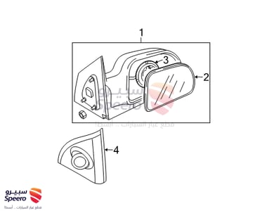 مراية جانبية يسار - 876102E110