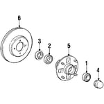 صورة BEARING (FOR FRONT AXLE HUB INNER), RH/LH