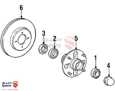 BEARING (FOR FRONT AXLE HUB INNER), RH/LH - 9036831067